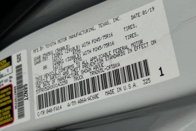 2019 Toyota Tacoma SR Access Cab 6 Bed I4 AT