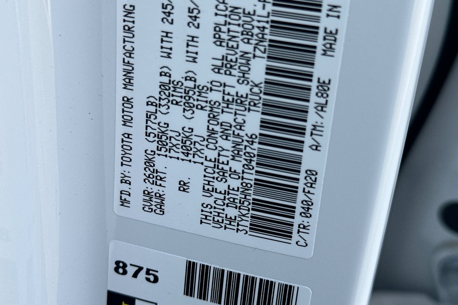 2026 Toyota Tacoma SR