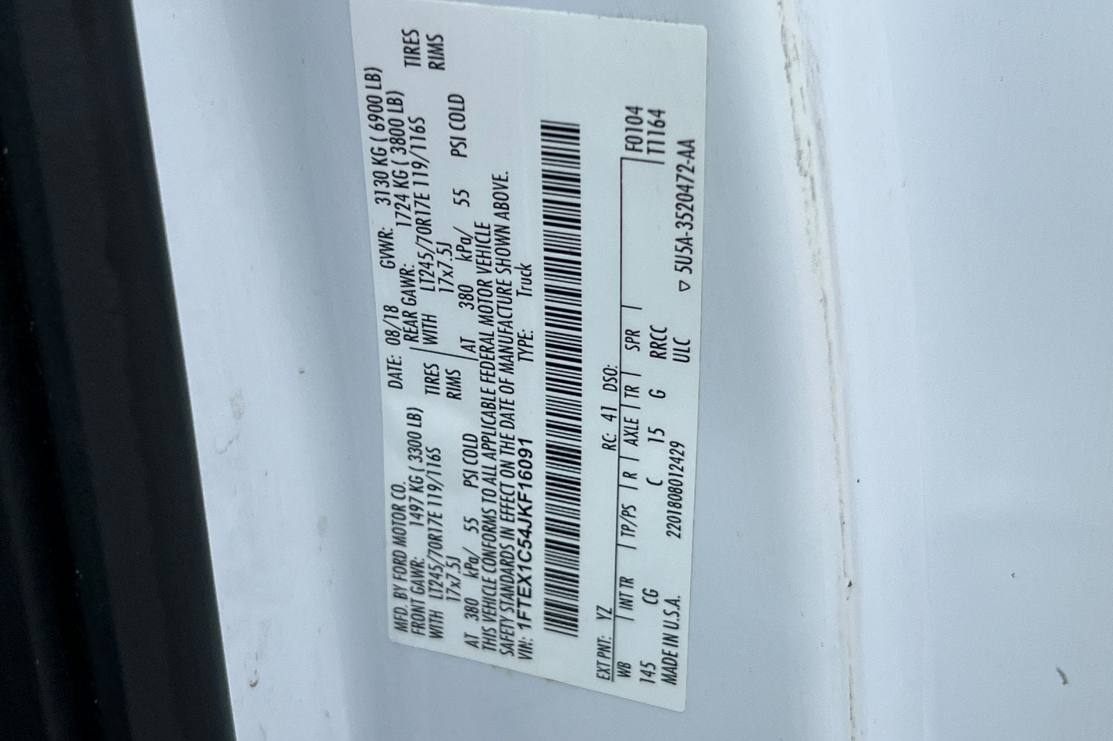 2018 Ford F-150 XL