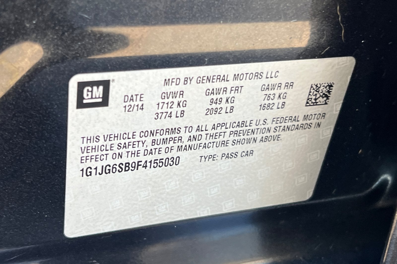 2015 Chevrolet Sonic RS