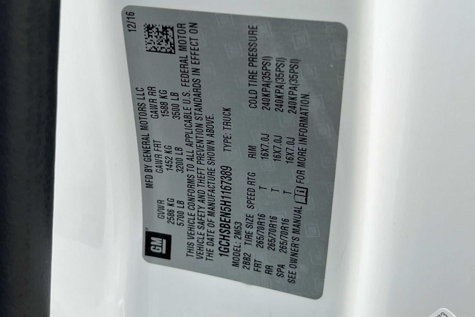 2017 Chevrolet Colorado 2WD WT