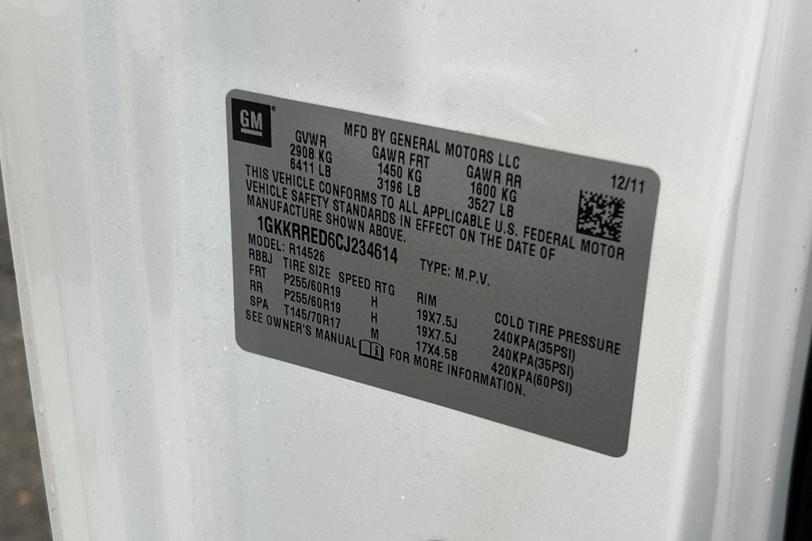 2012 GMC Acadia SLT1