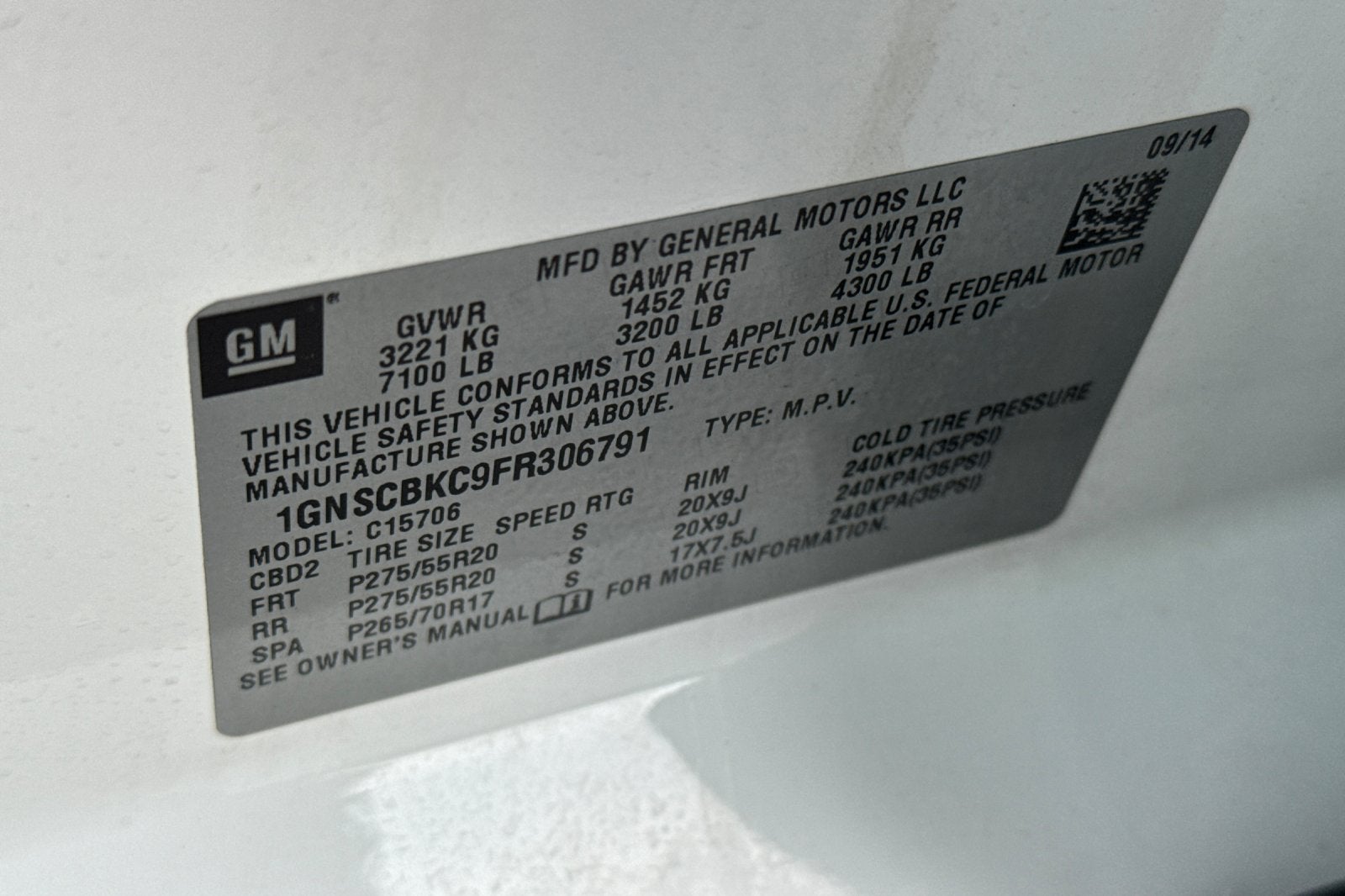 2015 Chevrolet Tahoe LT