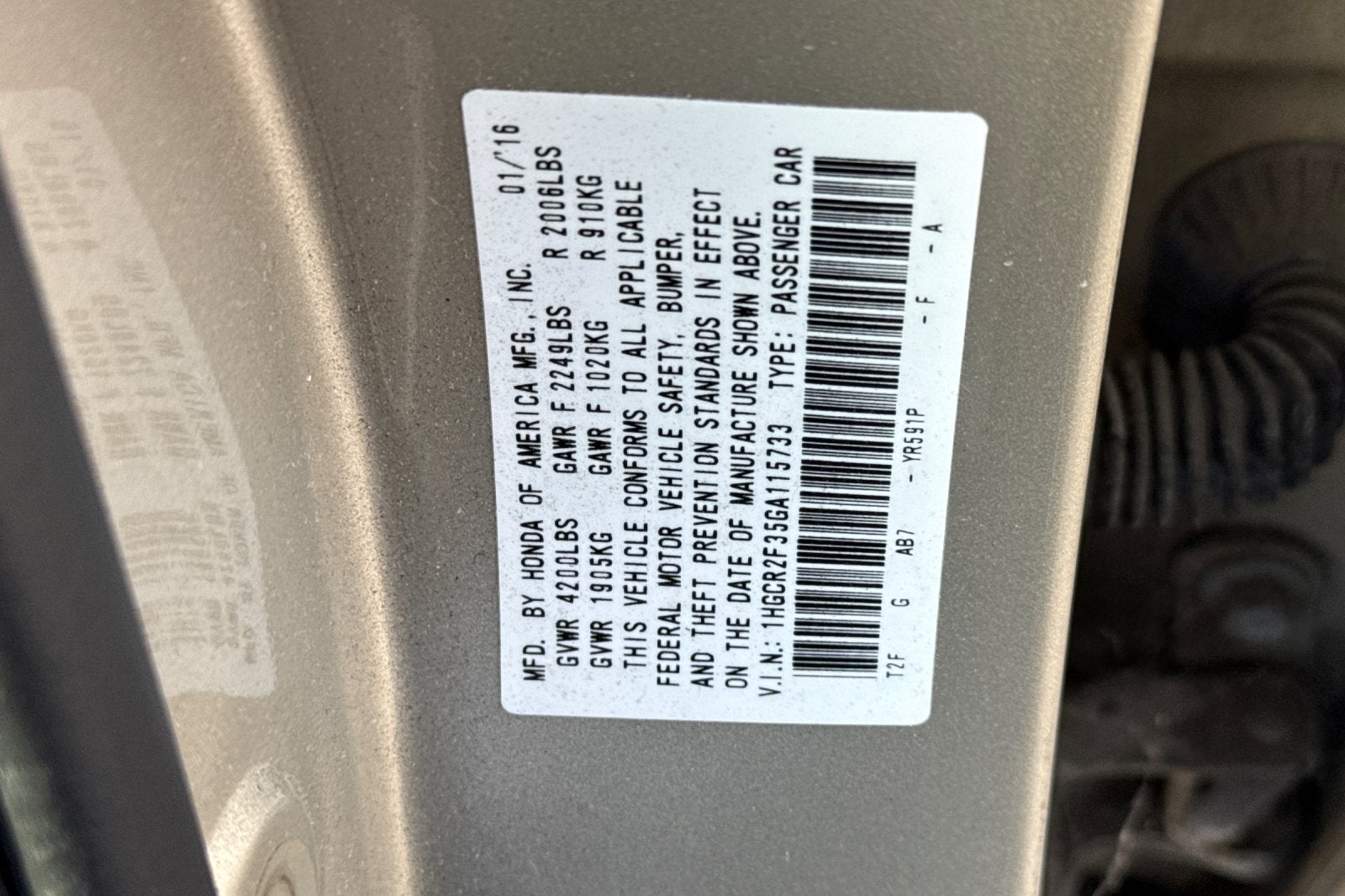 2016 Honda Accord LX