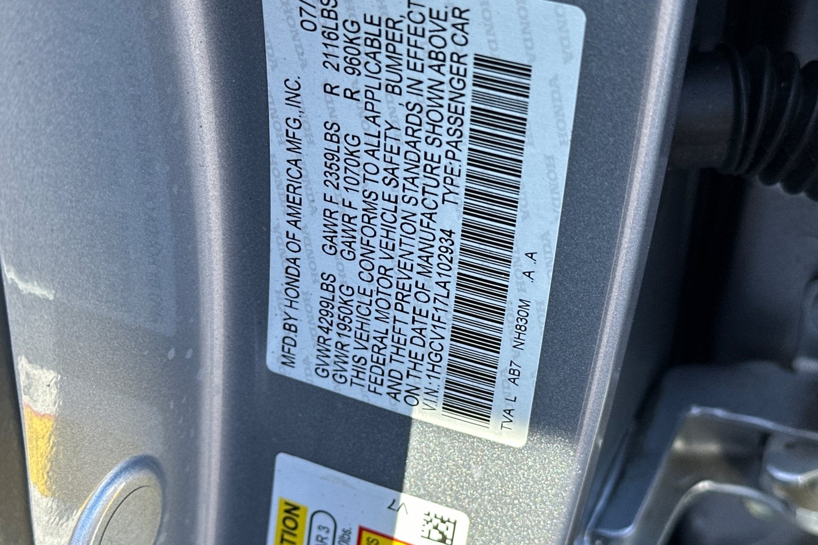 2020 Honda Accord Sedan LX