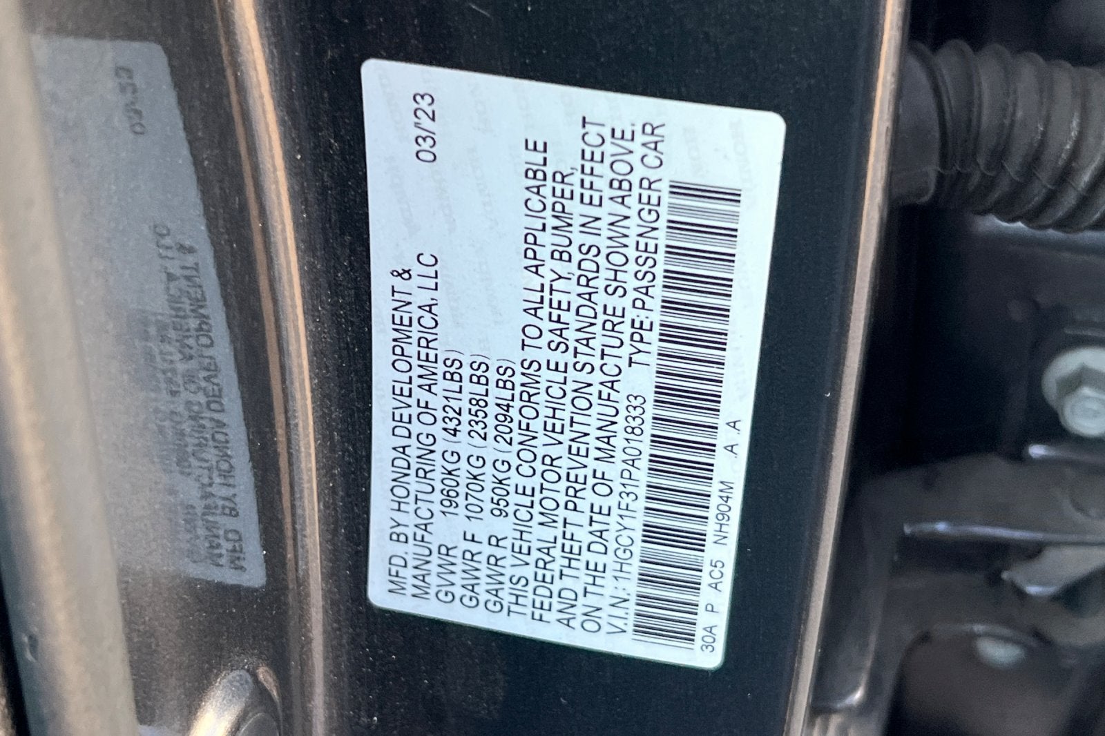 2023 Honda Accord EX