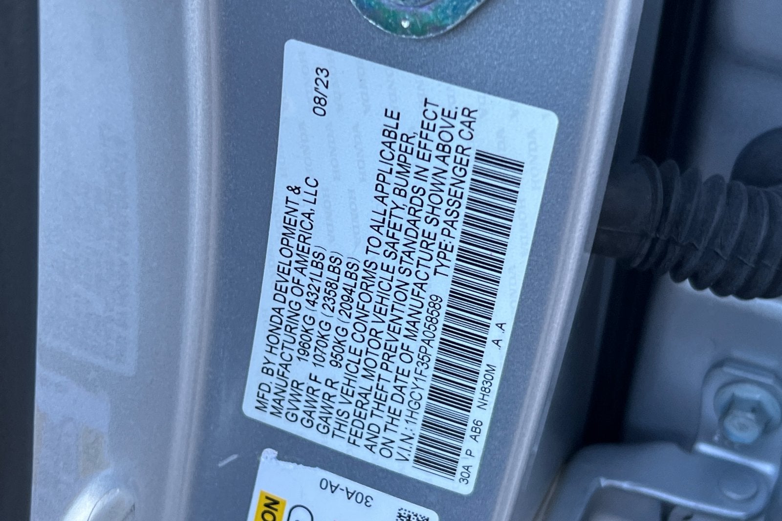 2023 Honda Accord EX