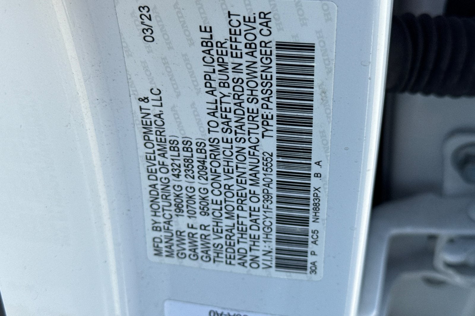 2023 Honda Accord EX