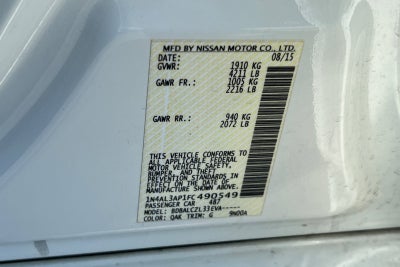 2015 Nissan Altima 2.5 S