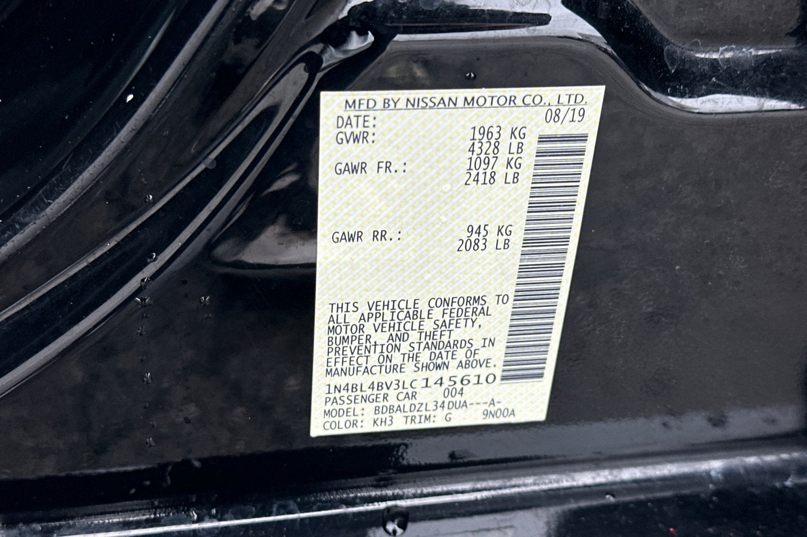 2020 Nissan Altima 2.5 S