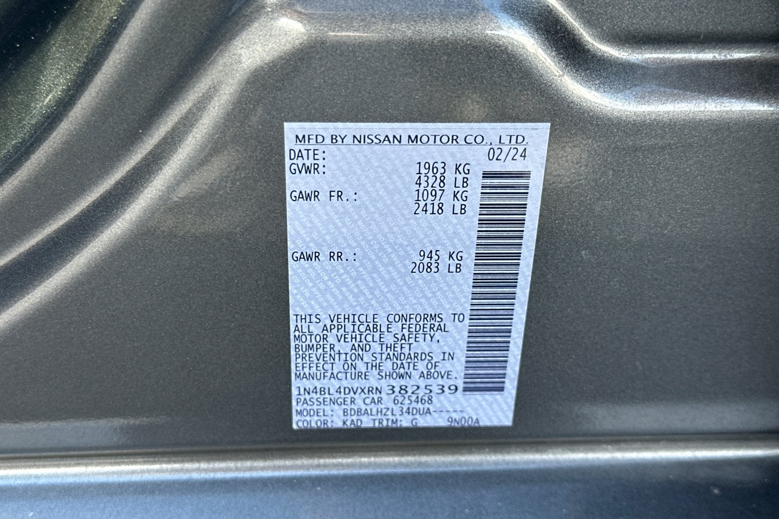 2024 Nissan Altima 2.5 SV