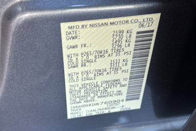 2017 Nissan Frontier SV V6
