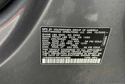 2021 Volkswagen Atlas Cross Sport 3.6L V6 SE w/Technology