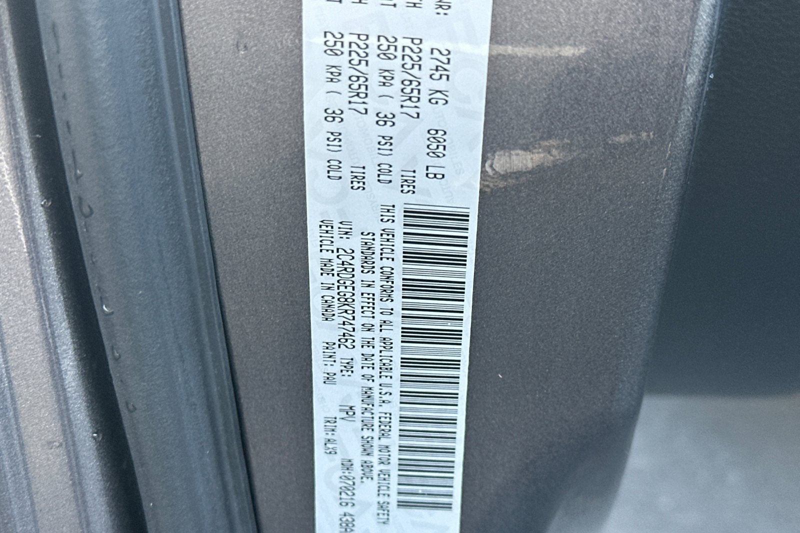 2019 Dodge Grand Caravan GT