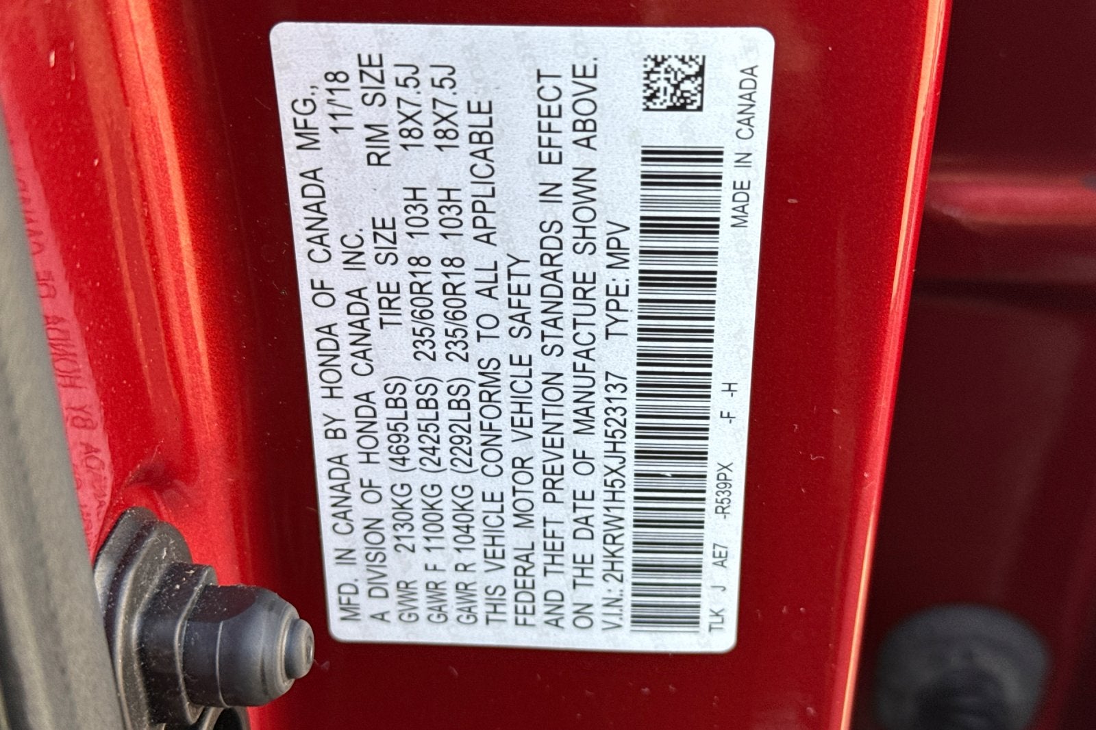 2018 Honda CR-V EX