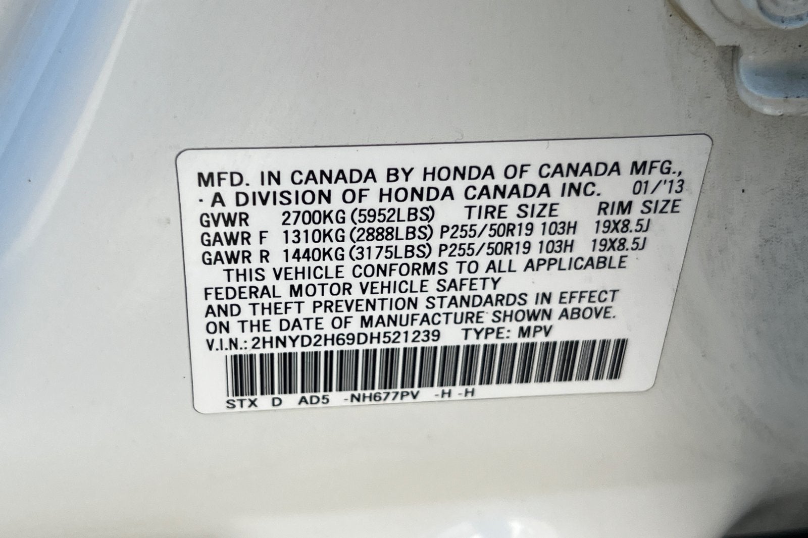 2013 Acura MDX Advance Pkg