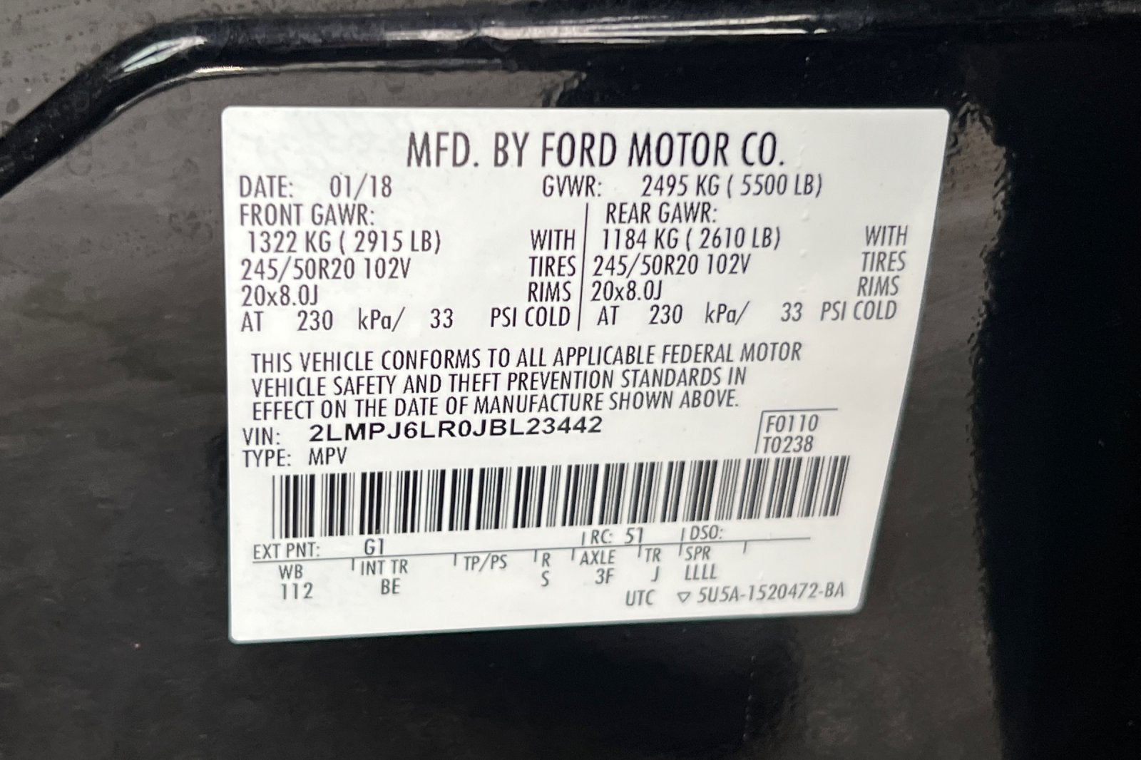 2018 Lincoln MKX Reserve