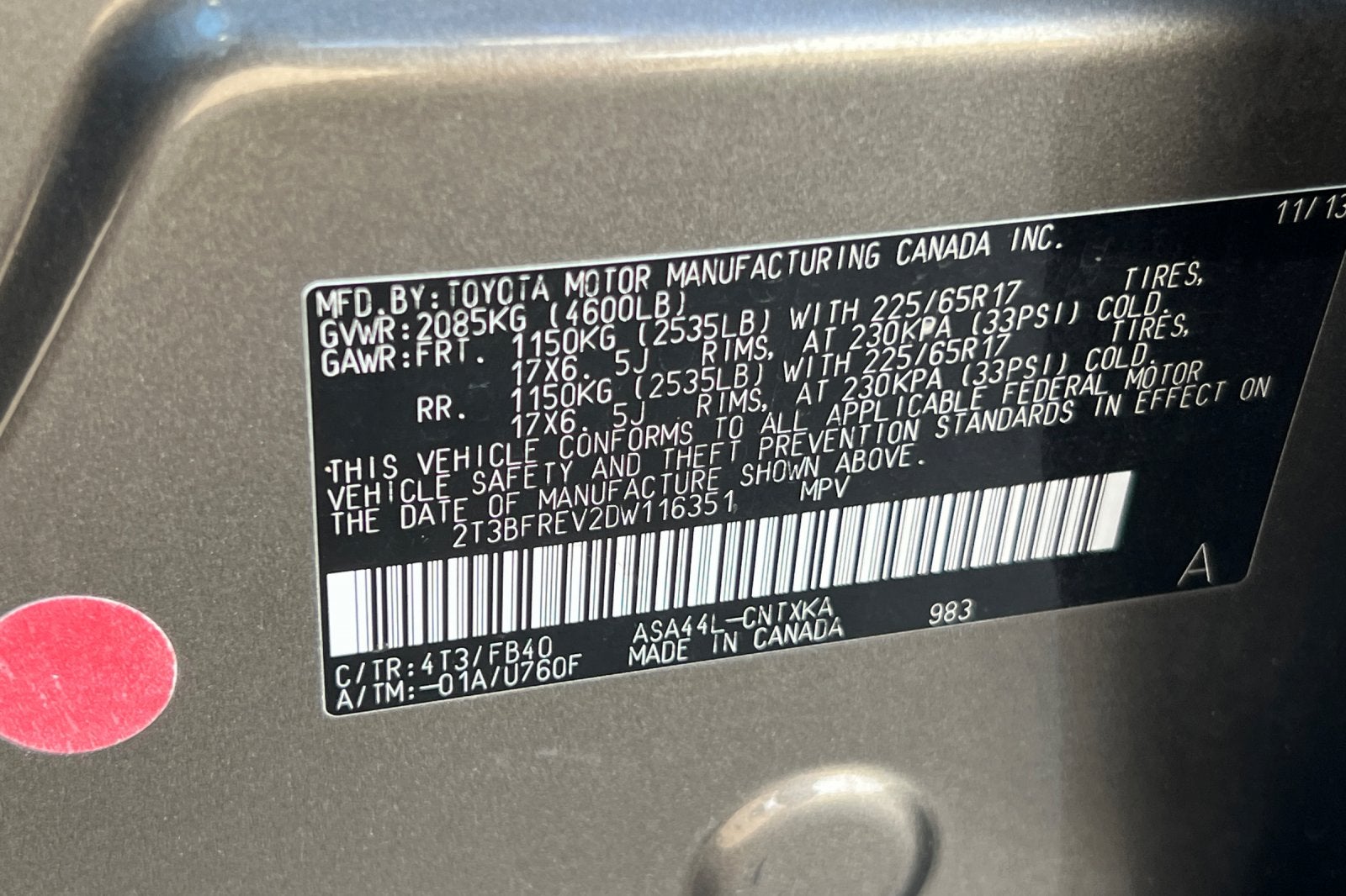 2013 Toyota RAV4 LE