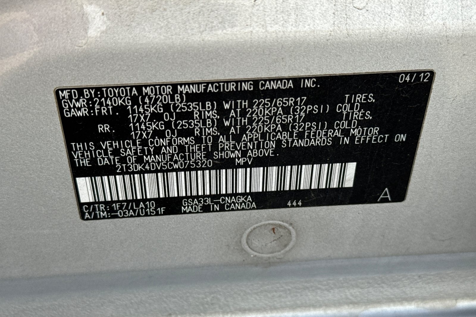 2012 Toyota RAV4 Limited