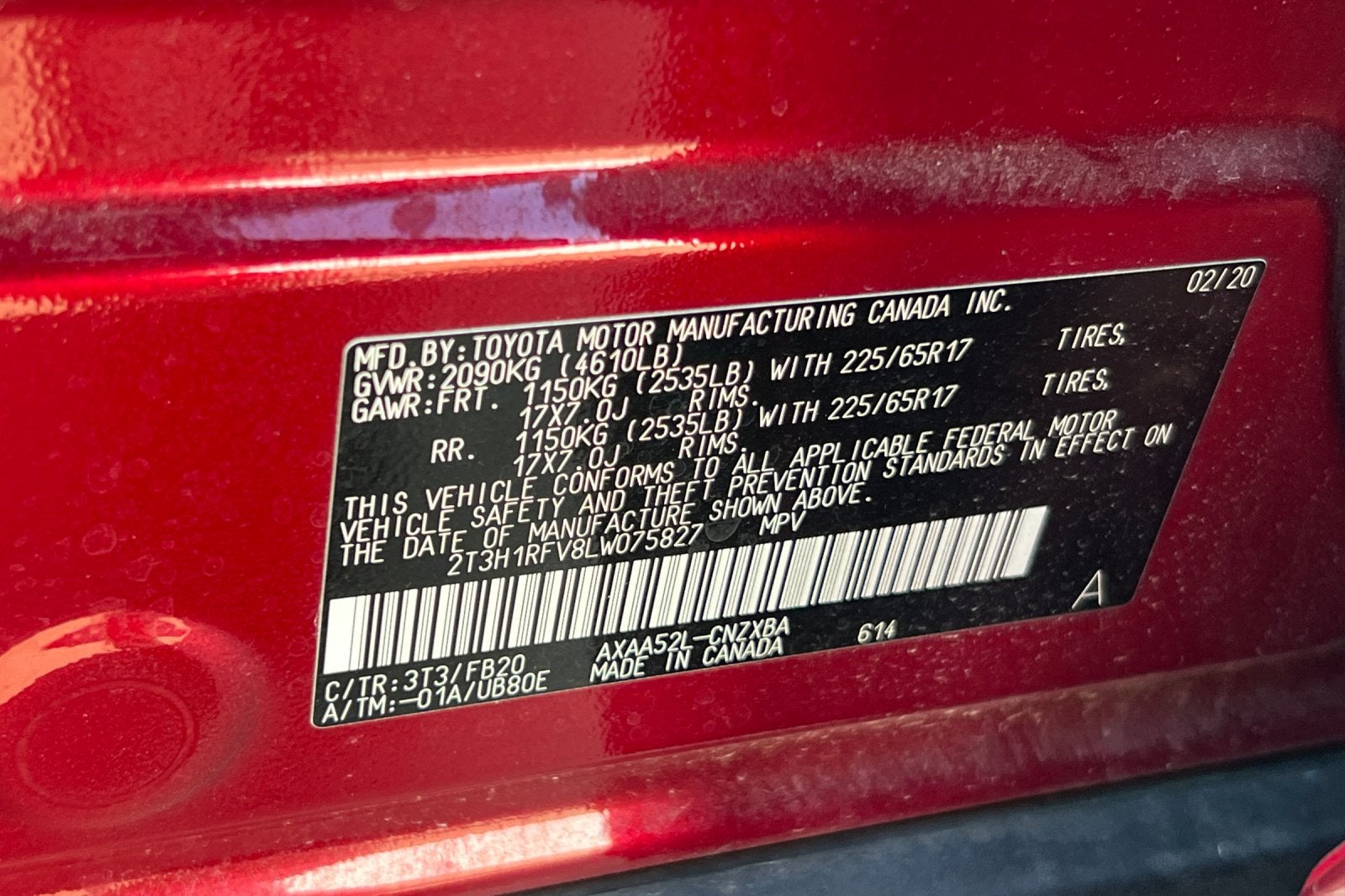 2020 Toyota RAV4 LE