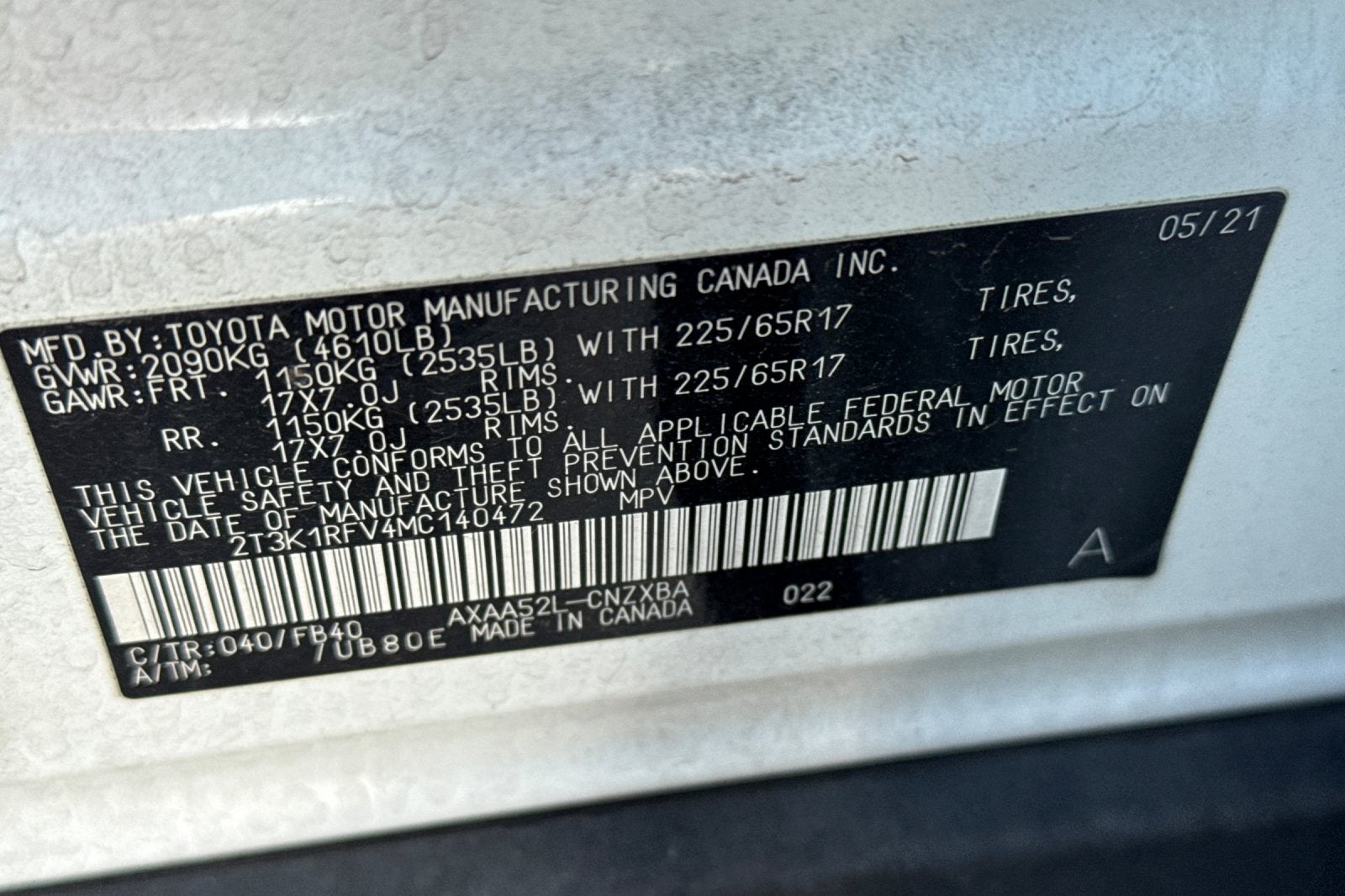 2021 Toyota RAV4 LE