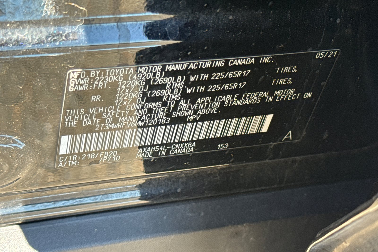 2021 Toyota RAV4 Hybrid LE