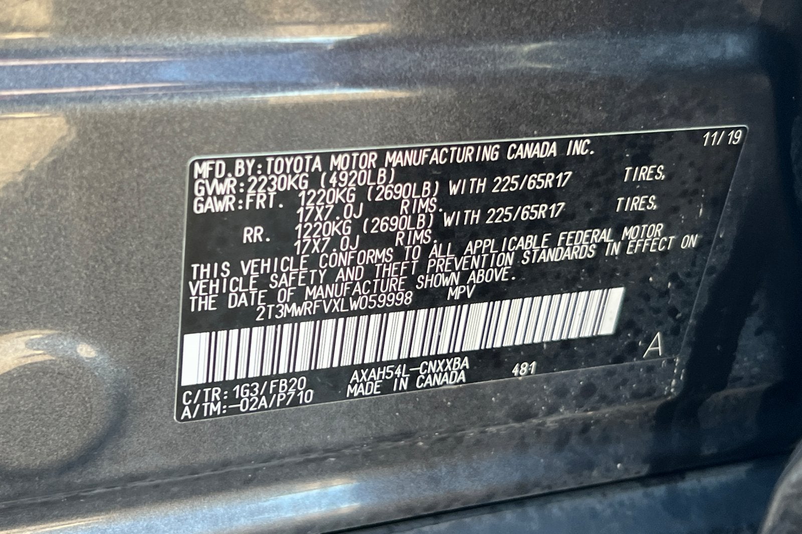 2020 Toyota RAV4 Hybrid LE