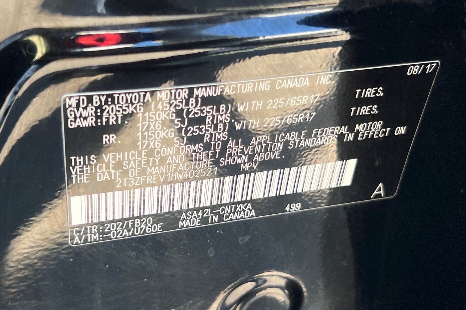 2017 Toyota RAV4 LE