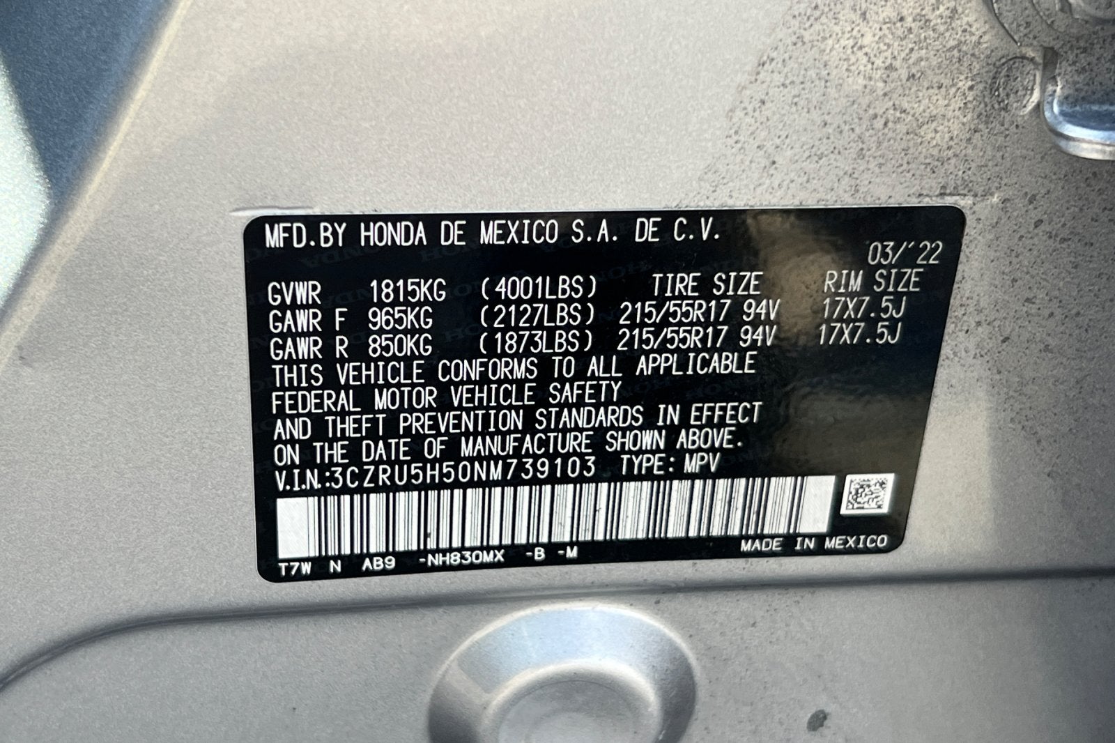 2022 Honda HR-V EX