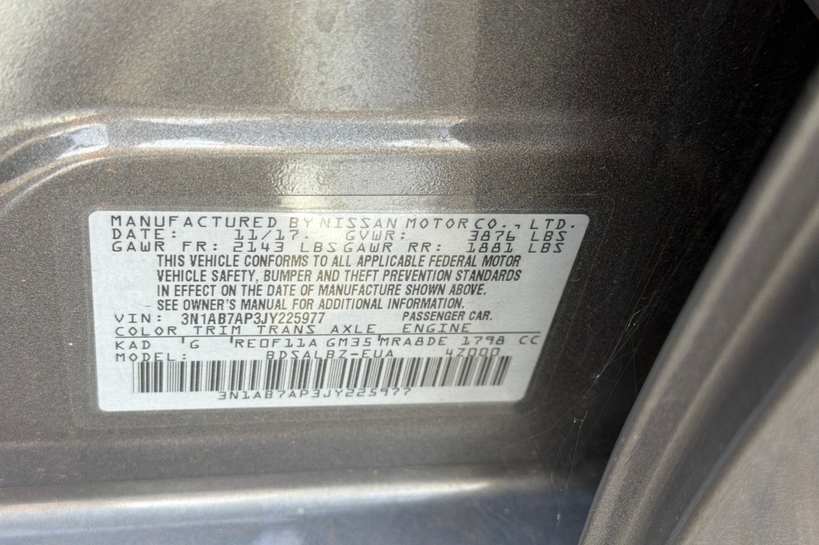 2018 Nissan Sentra S