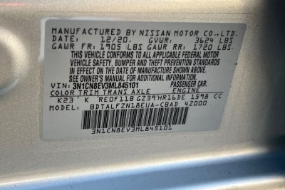 2021 Nissan Versa SV