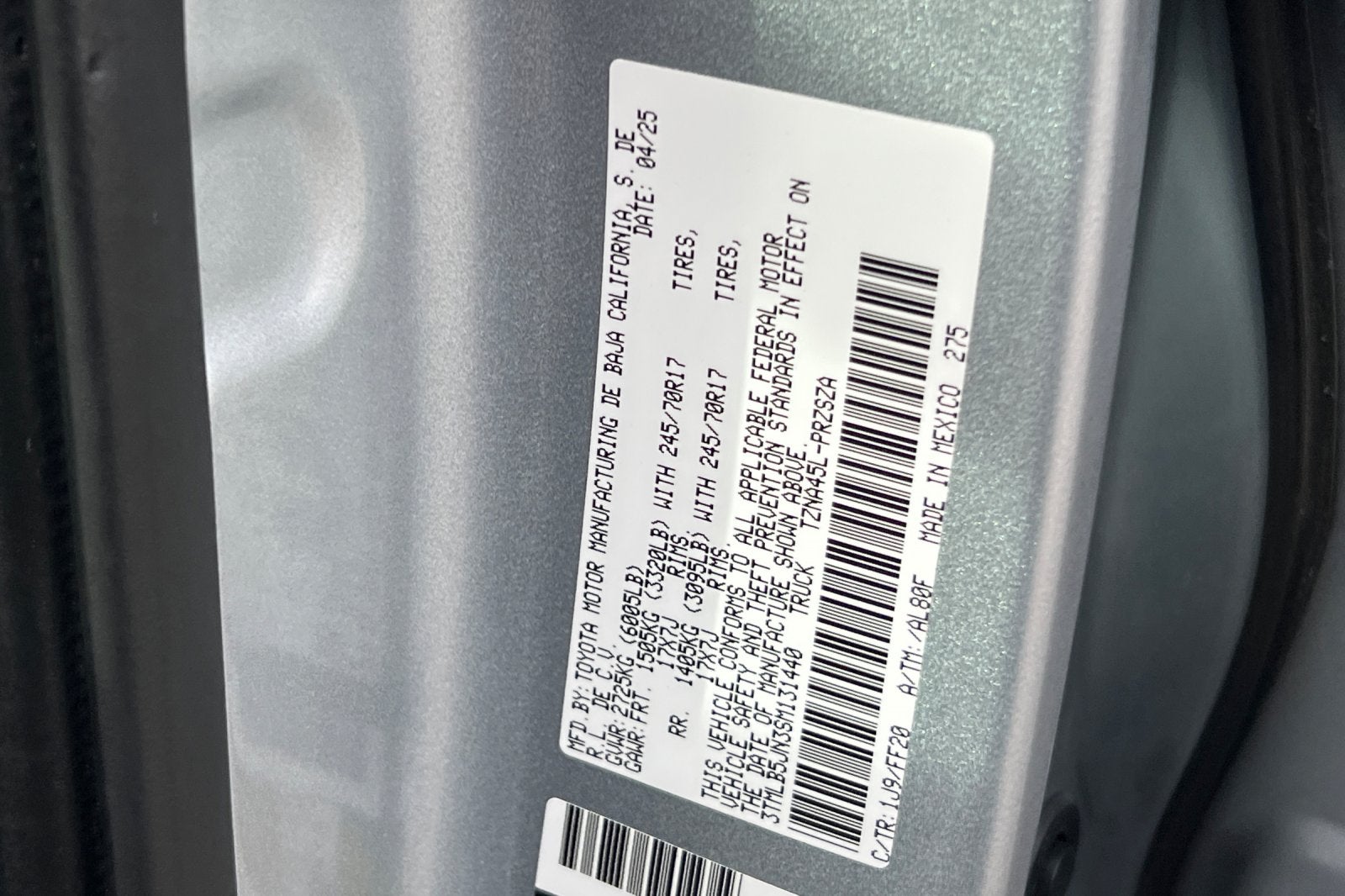 2025 Toyota Tacoma SR5