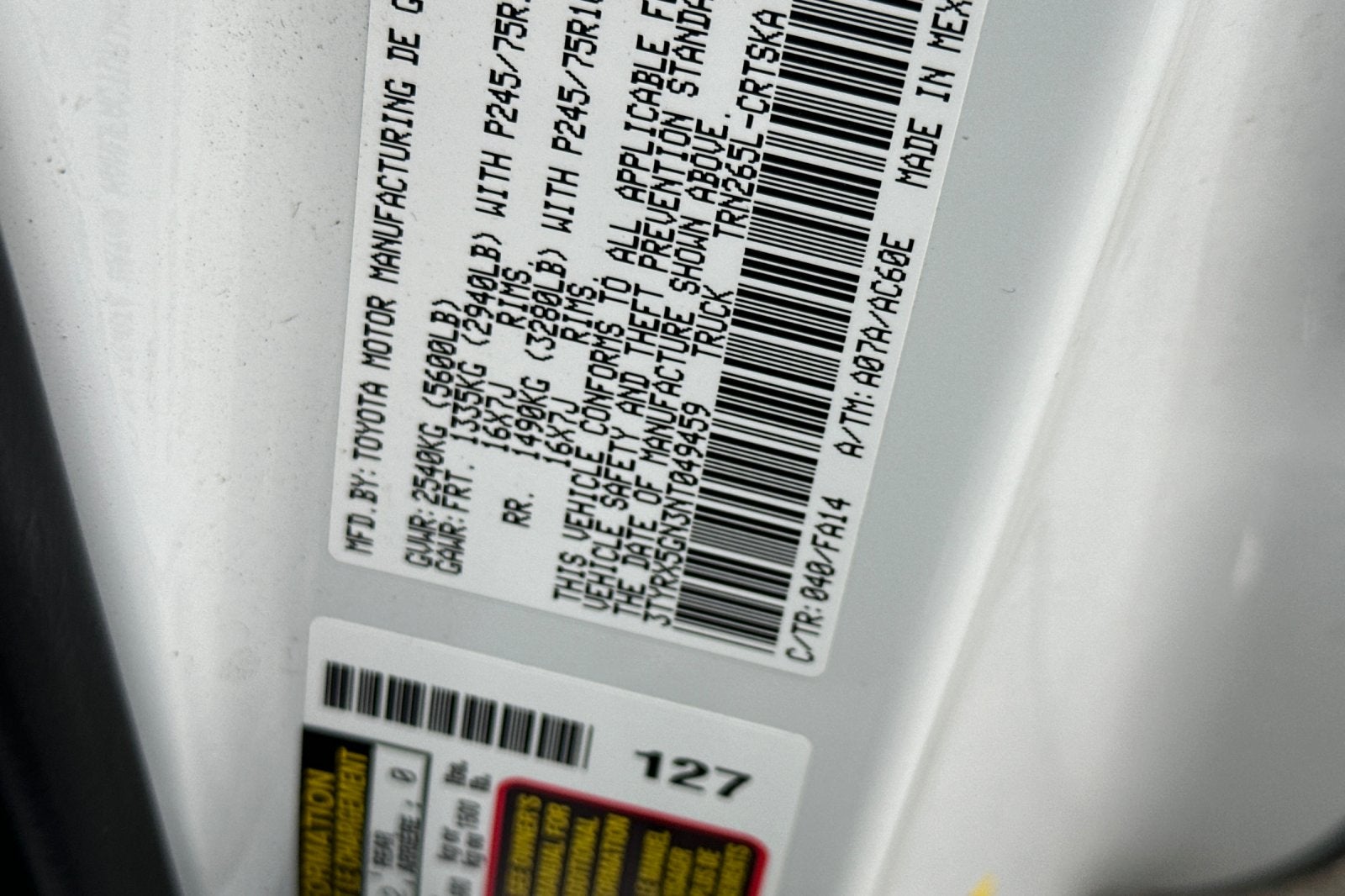 2022 Toyota Tacoma SR