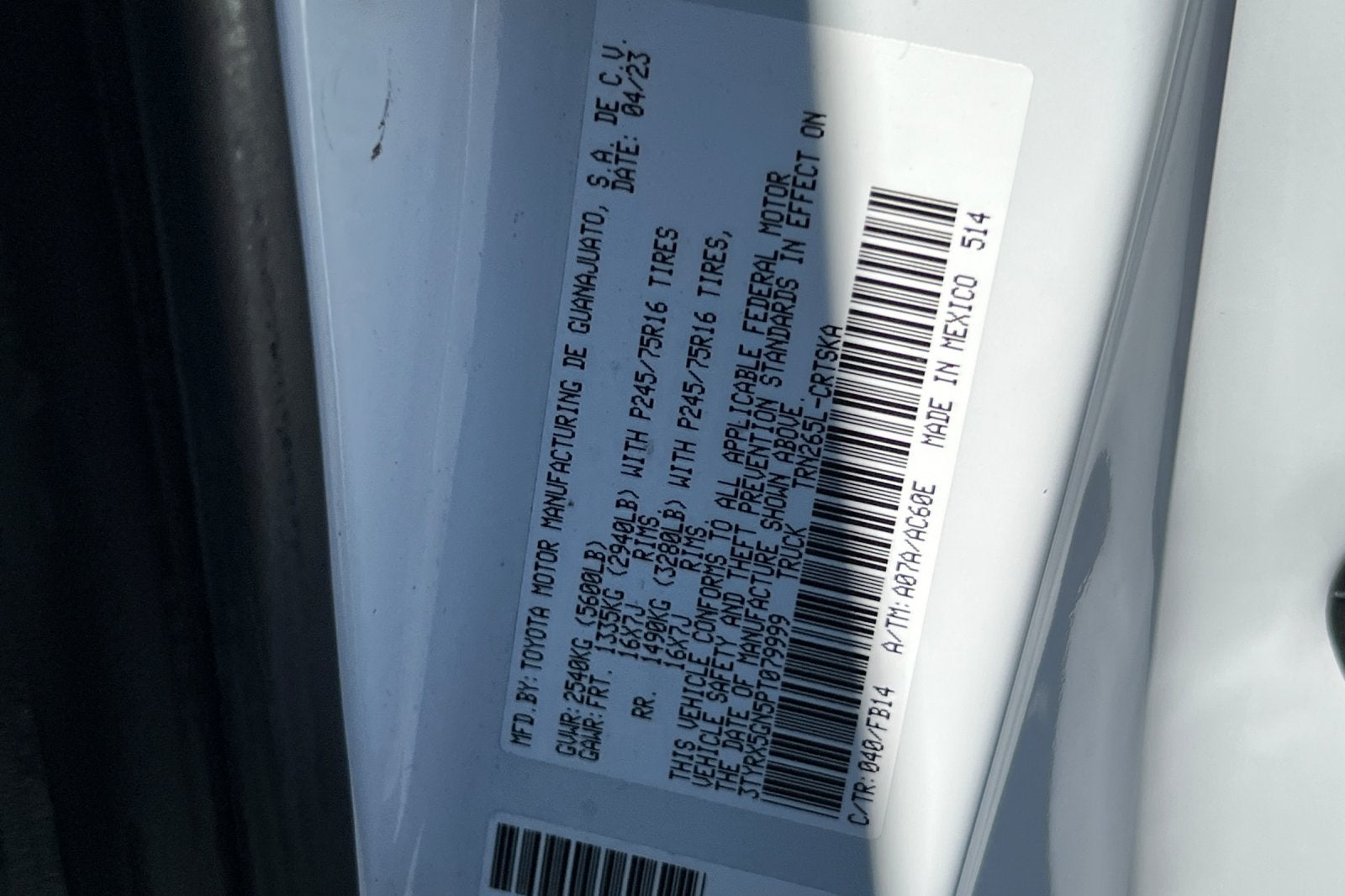 2023 Toyota Tacoma SR