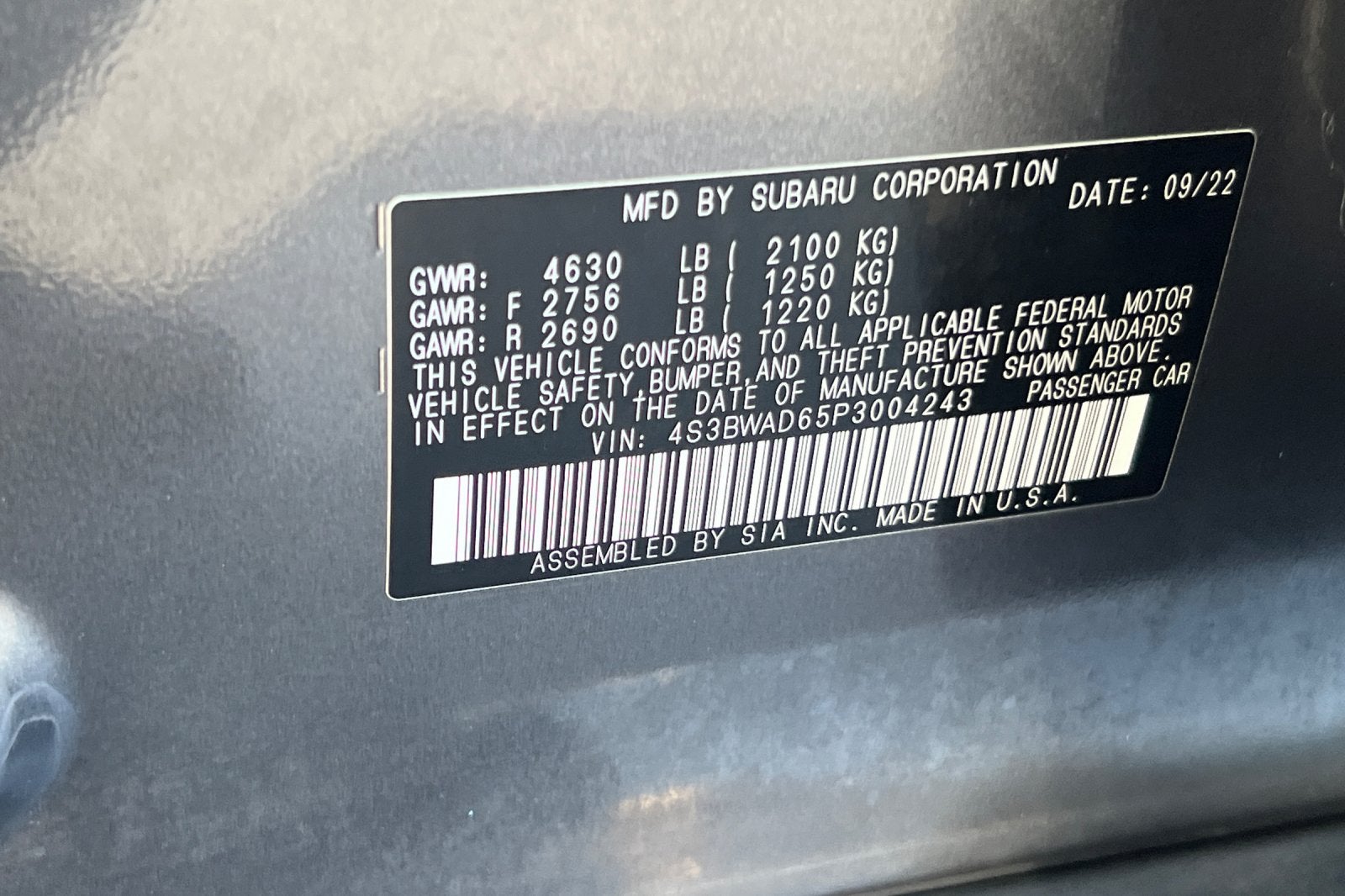 2023 Subaru Legacy Premium