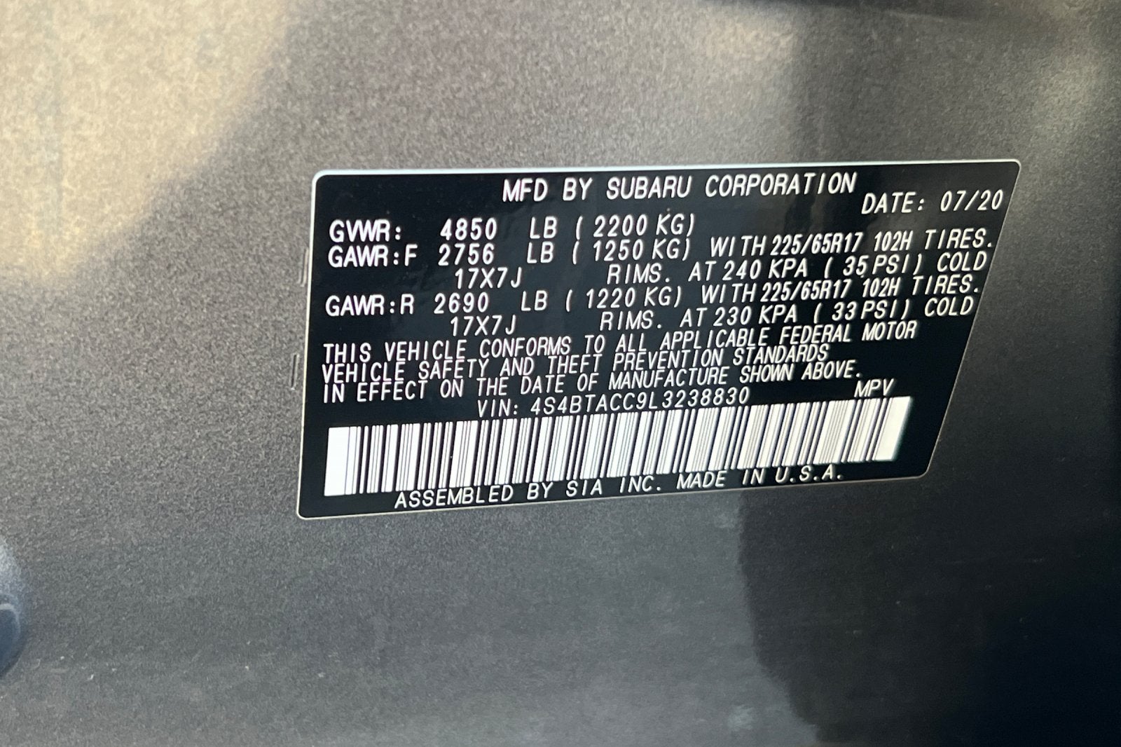 2020 Subaru Outback Premium