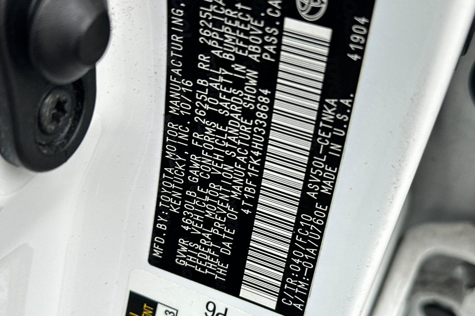 2017 Toyota Camry LE