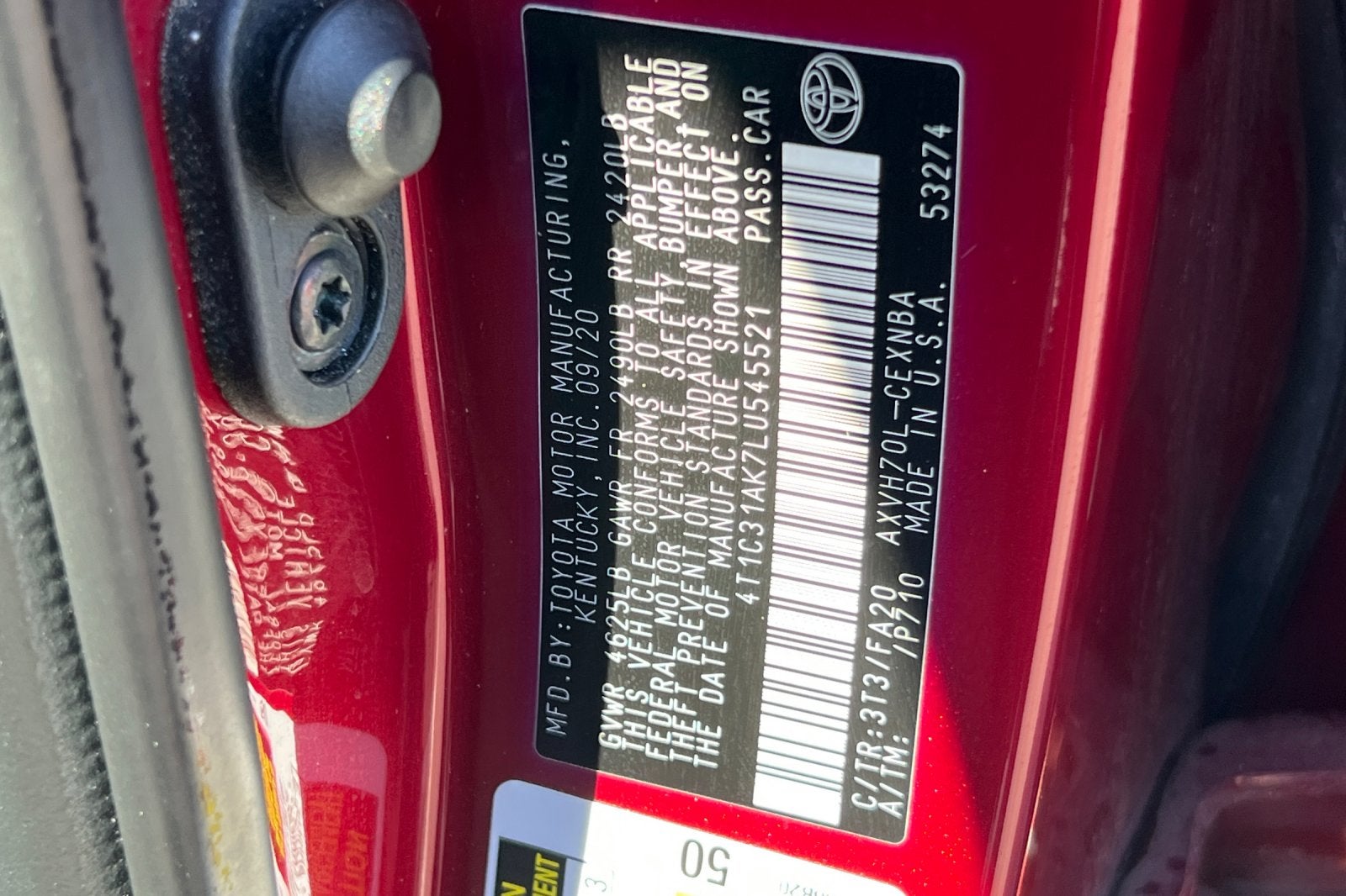 2020 Toyota Camry Hybrid LE