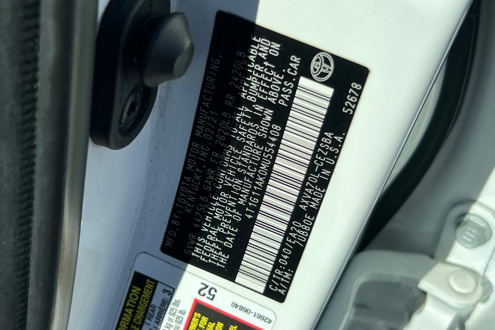 2021 Toyota Camry SE