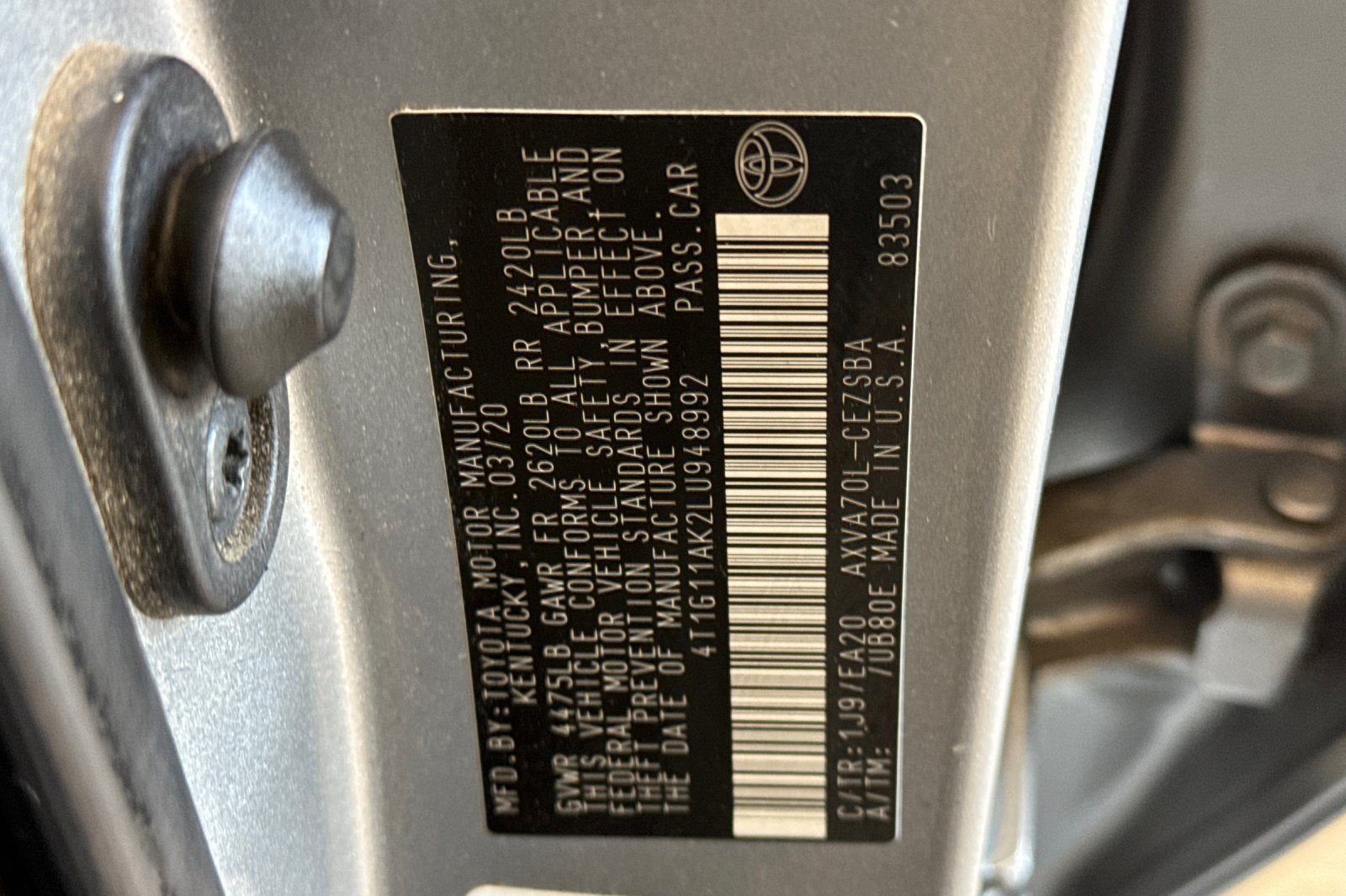 2020 Toyota Camry SE