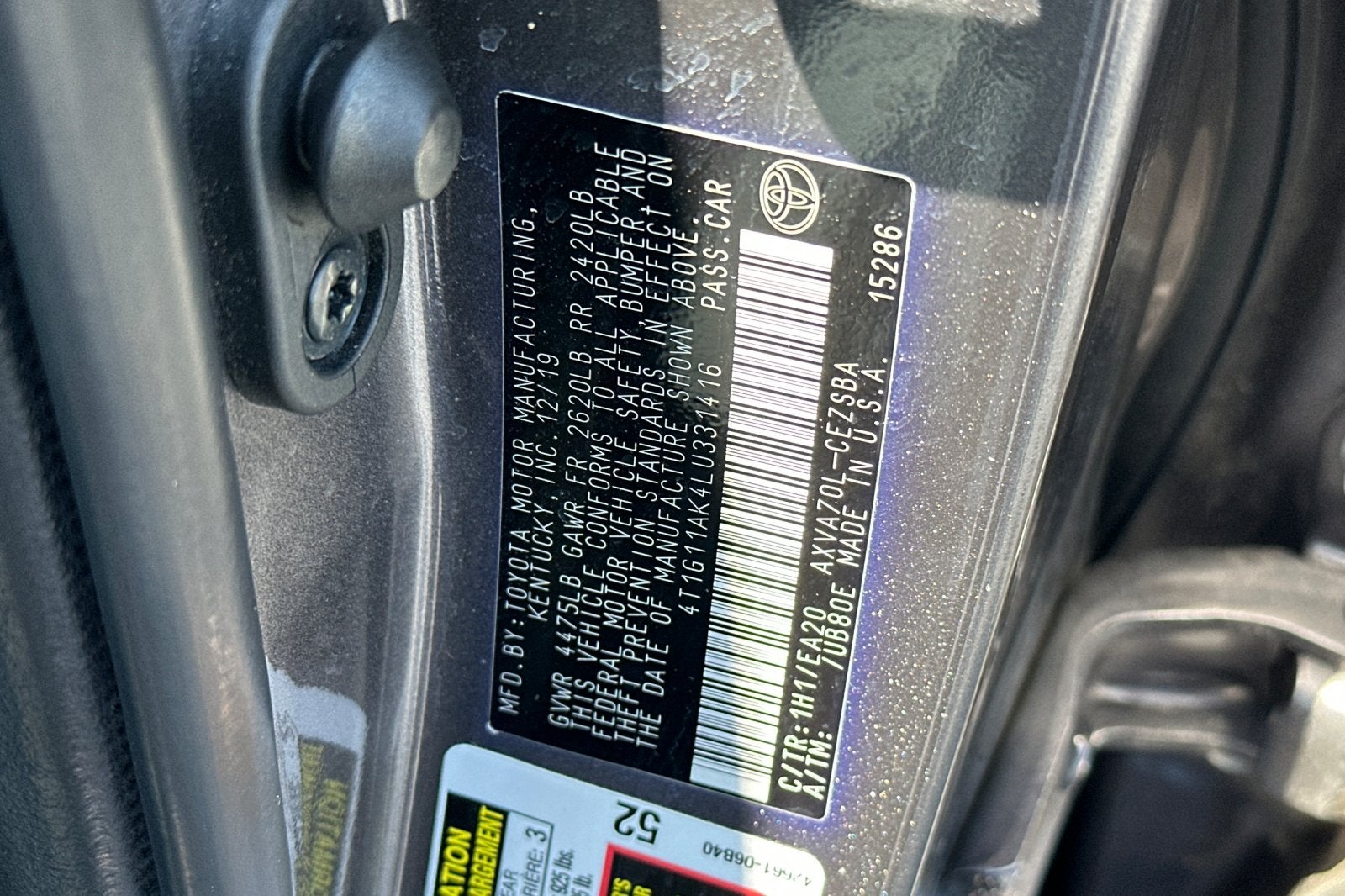 2020 Toyota Camry SE