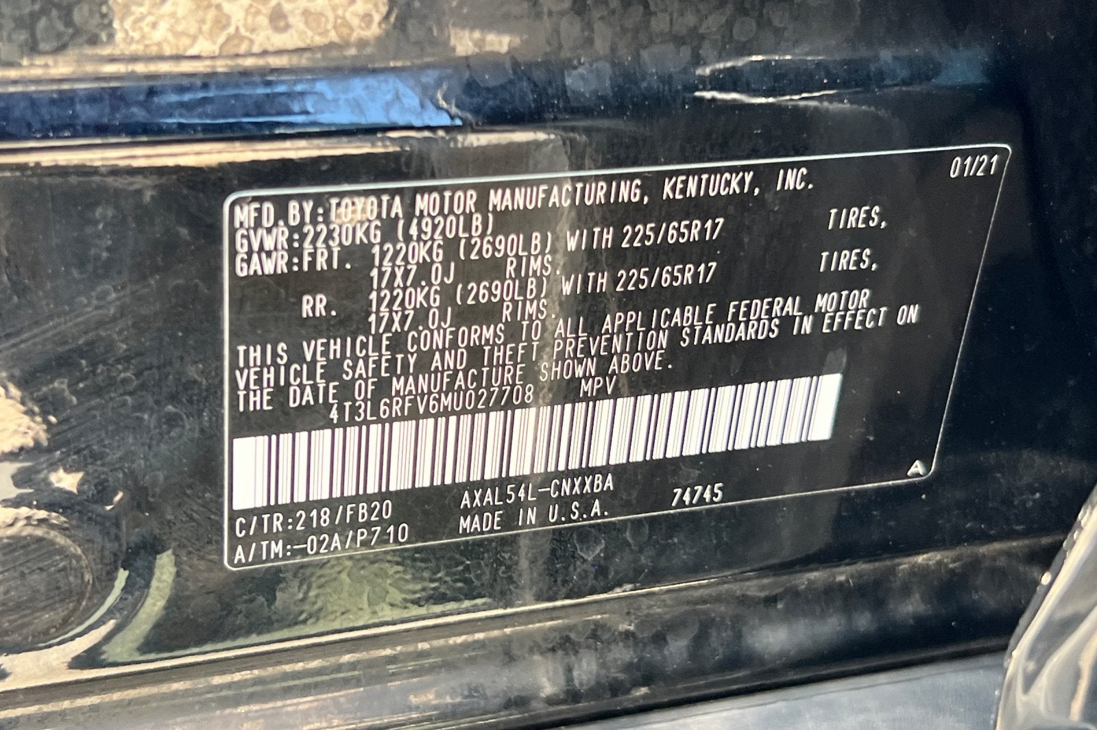 2021 Toyota RAV4 Hybrid LE