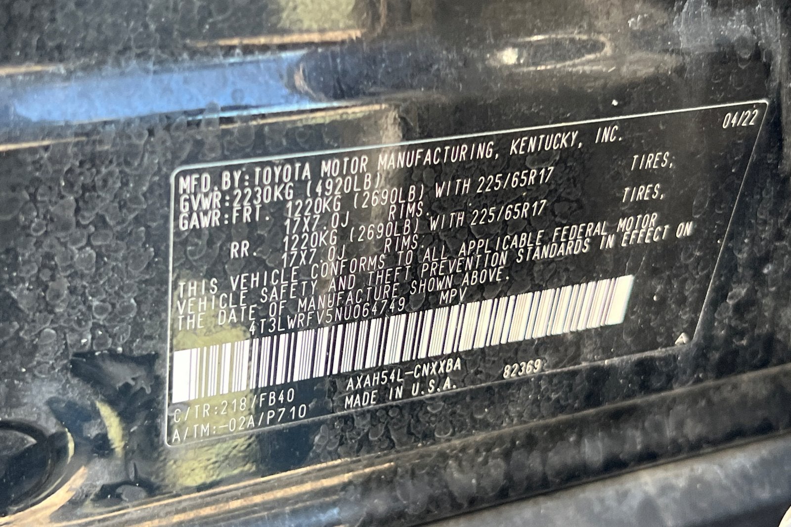 2022 Toyota RAV4 Hybrid LE