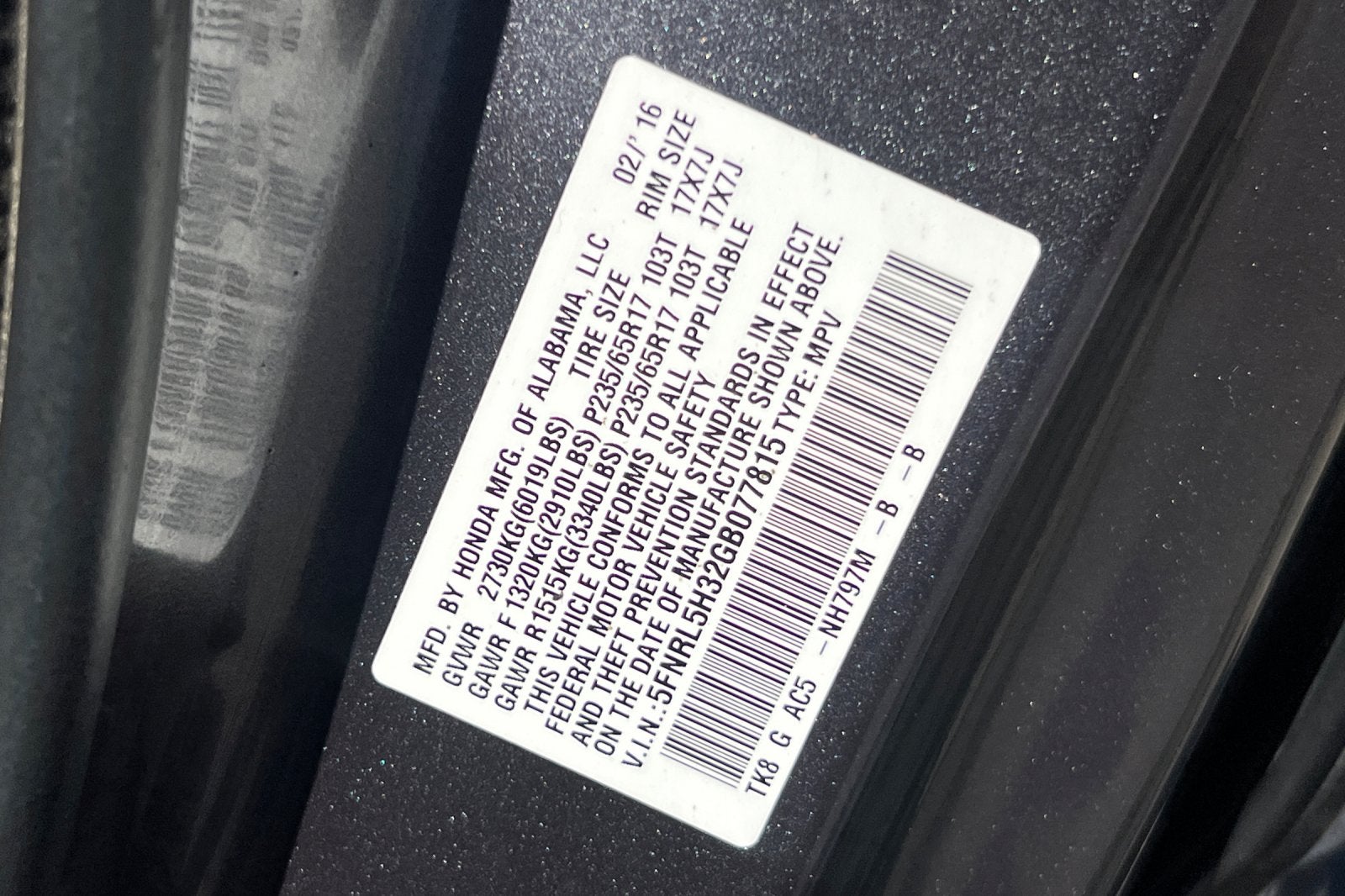 2016 Honda Odyssey SE