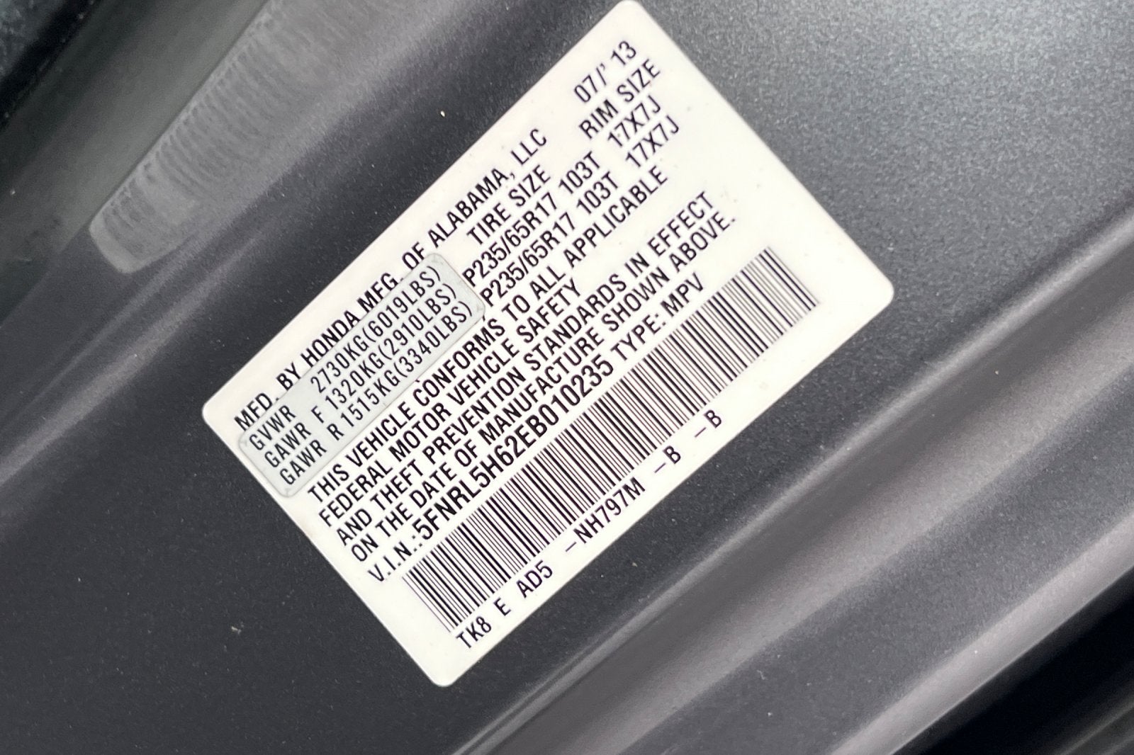 2014 Honda Odyssey Base