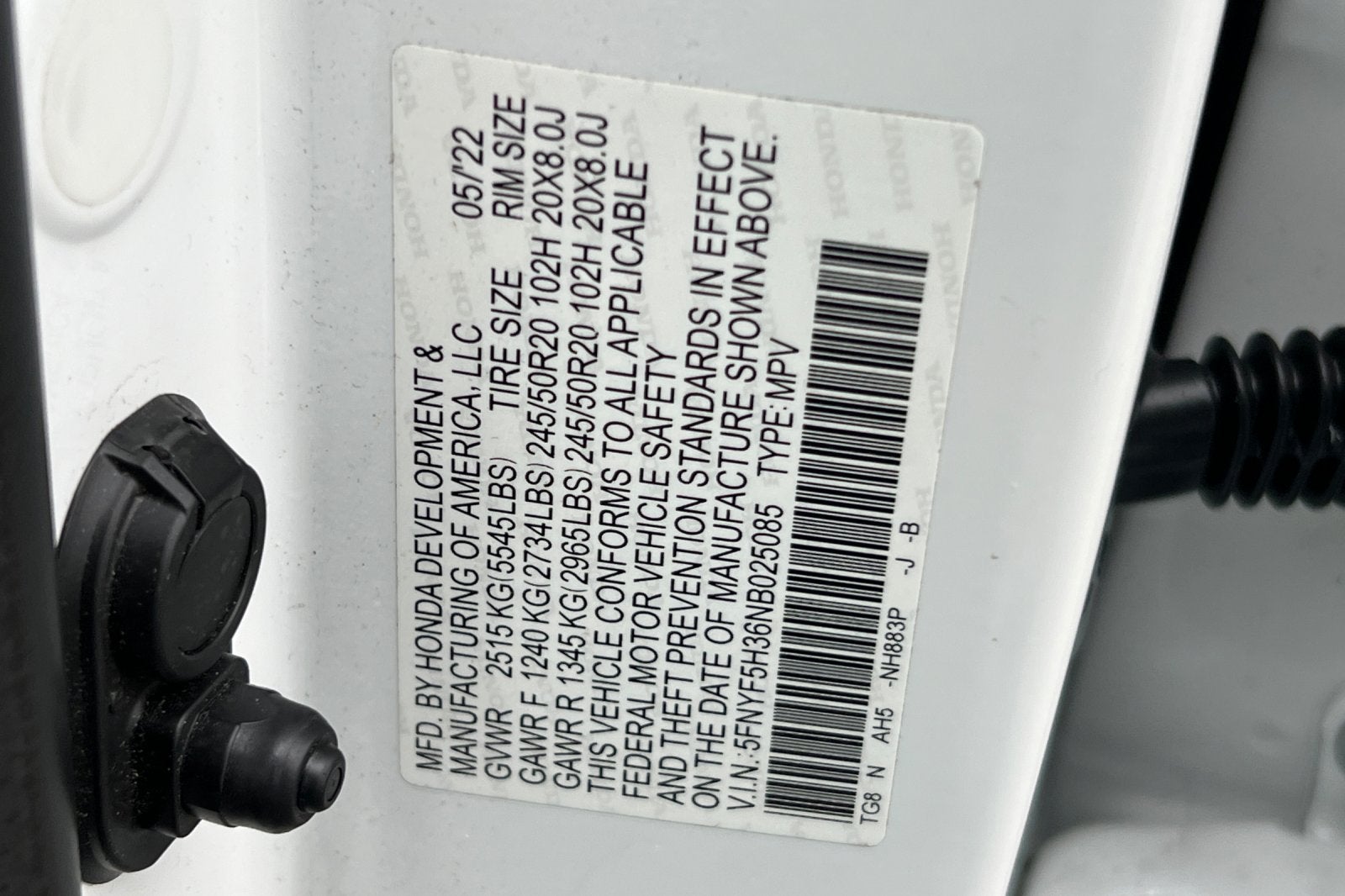 2022 Honda Pilot Sport