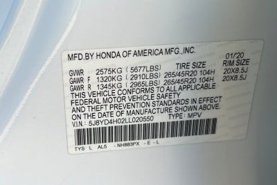 2020 Acura MDX w/Technology/A-Spec Pkg