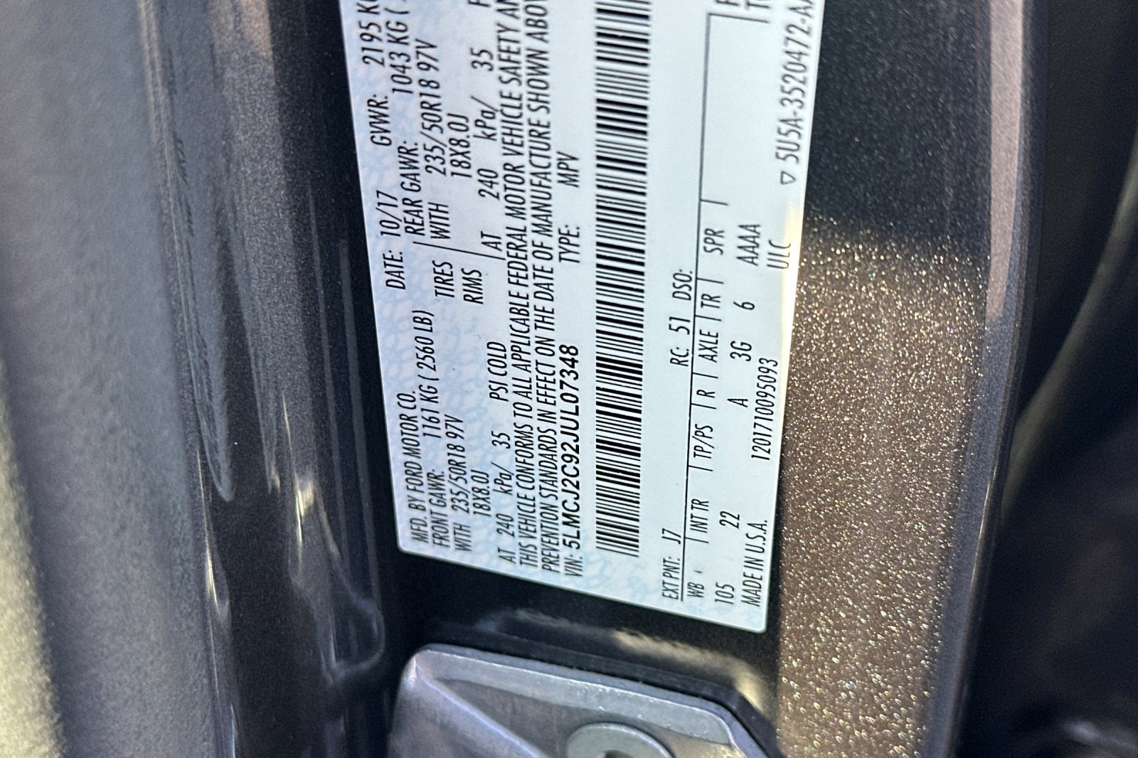 2018 Lincoln MKC Select