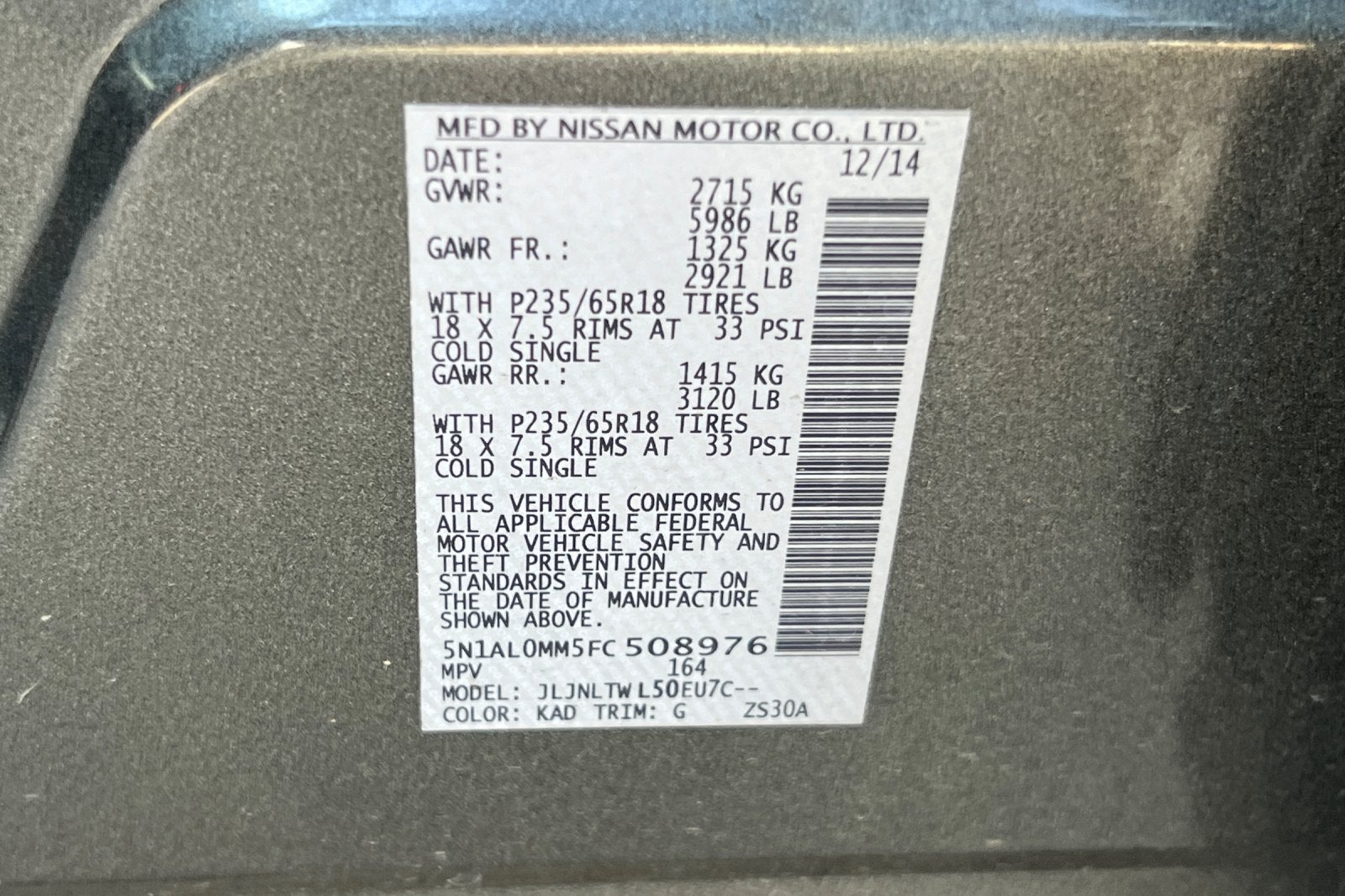 2015 INFINITI QX60 Base