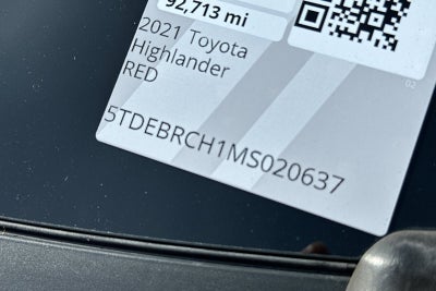 2021 Toyota Highlander Hybrid Platinum